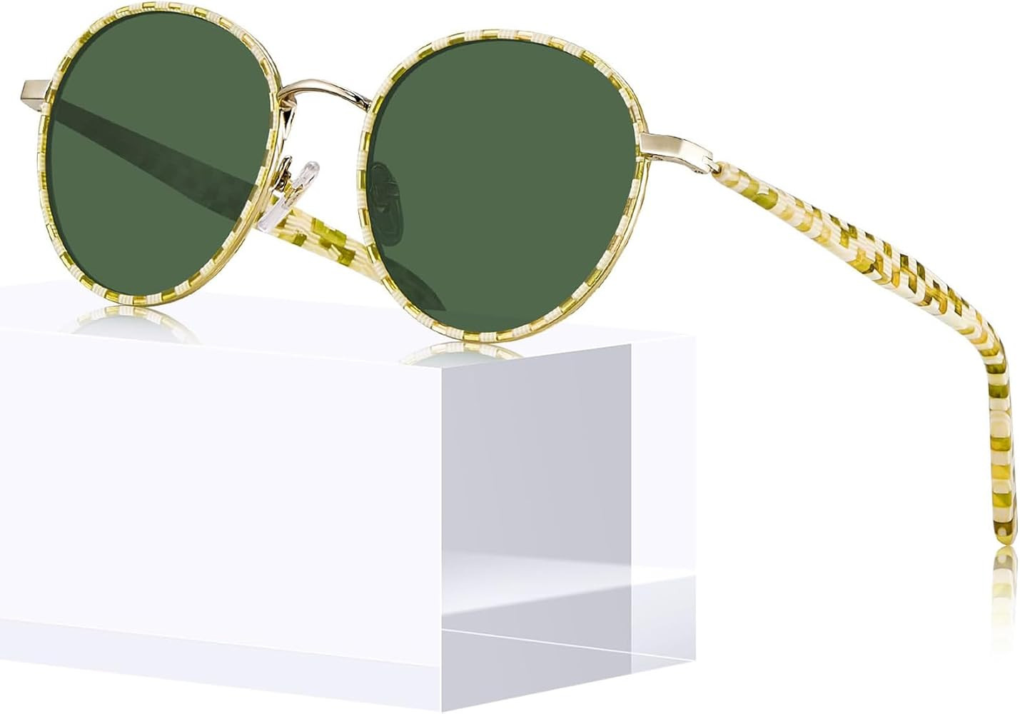 CARFIA Retro Round Polarized Sunglasses for Women UV Protection | Amazon (US)