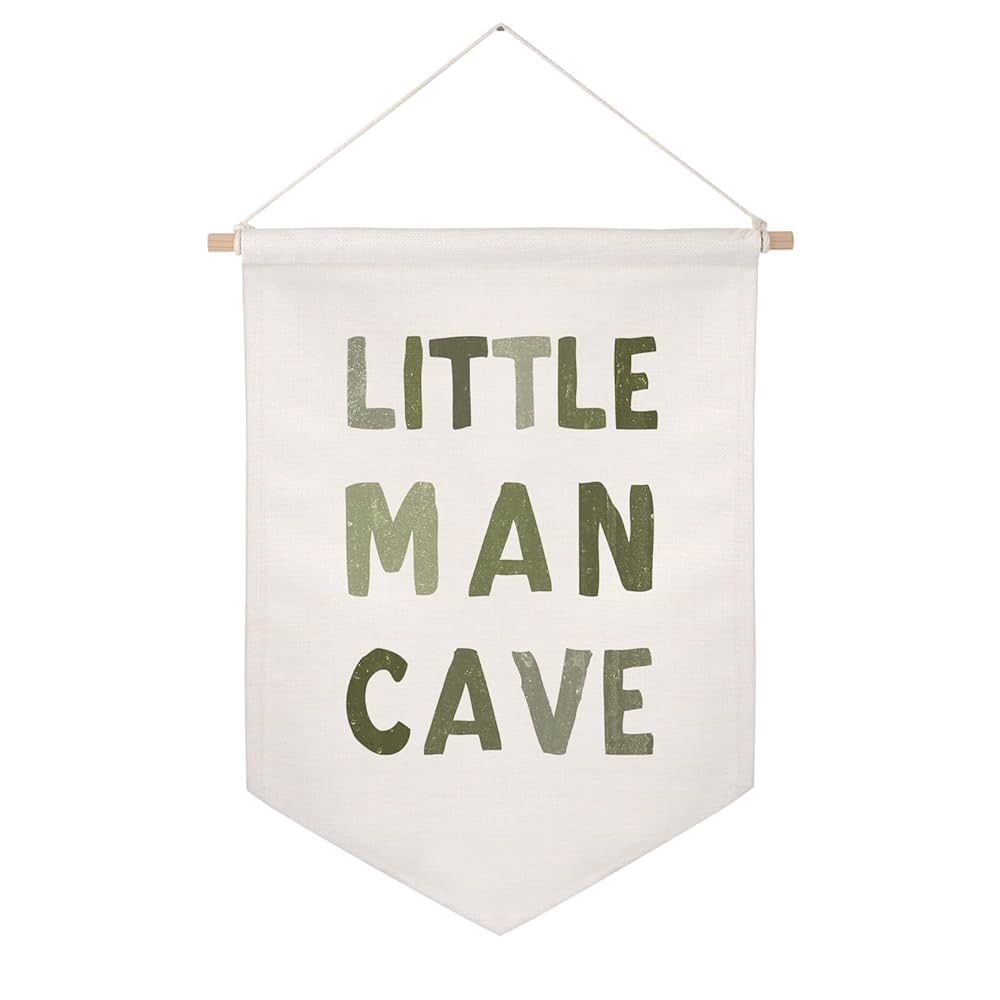 Little Man Cave Pennant Flag Wall Art Banner, Kids Room Decor, Nursery Wall Decor, Little Man Cav... | Amazon (US)