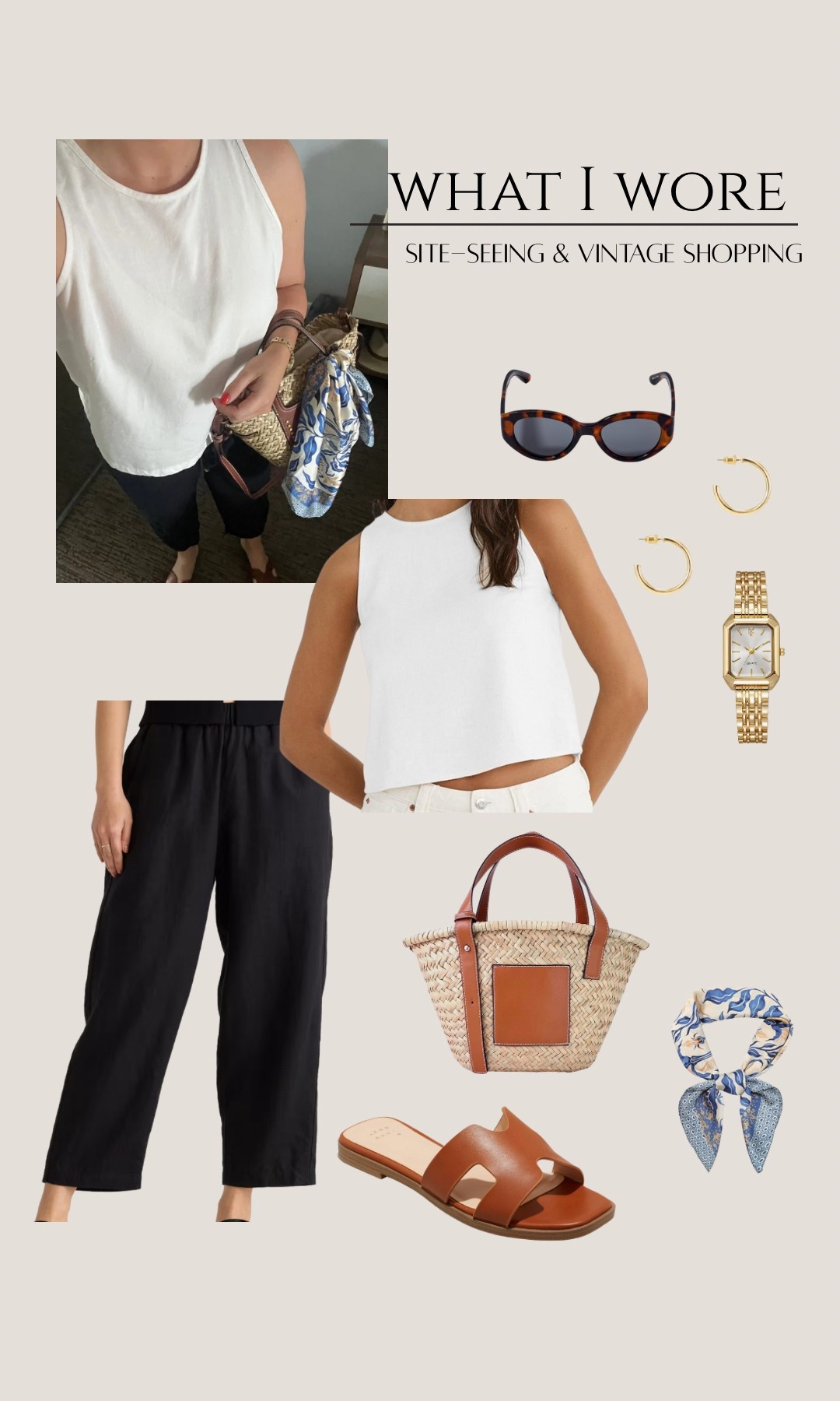 What I wore // site-seeing and vintage shopping. Breathable and comfortable linen pieces for the heat. 
Wearing L in top (tts)

#LTKMidsize #LTKTravel #LTKSeasonal