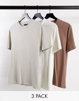 ASOS DESIGN 3 pack organic t-shirt with crew neck | ASOS (Global)