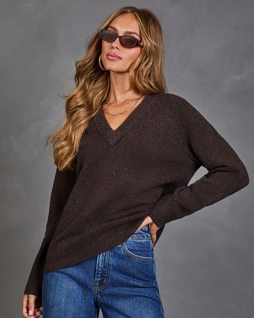 Weekend Ritual Knit Sweater Brown / L | VICI