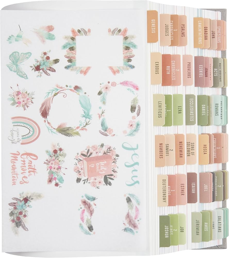 BLIEVE Bible Tabs with Stickers and Labels - Men and Women Bible Study Tabs and Gifts | Amazon (US)