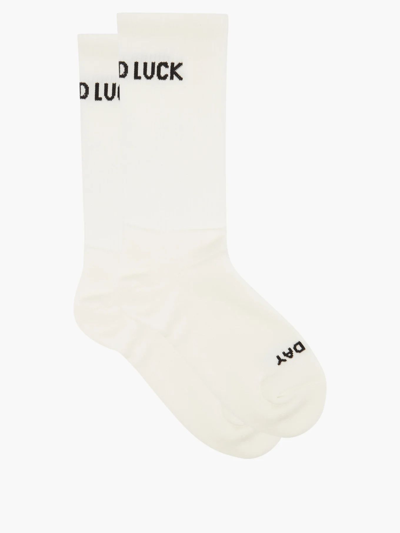 Good luck, have the best day cotton-blend socks | Matches (UK)