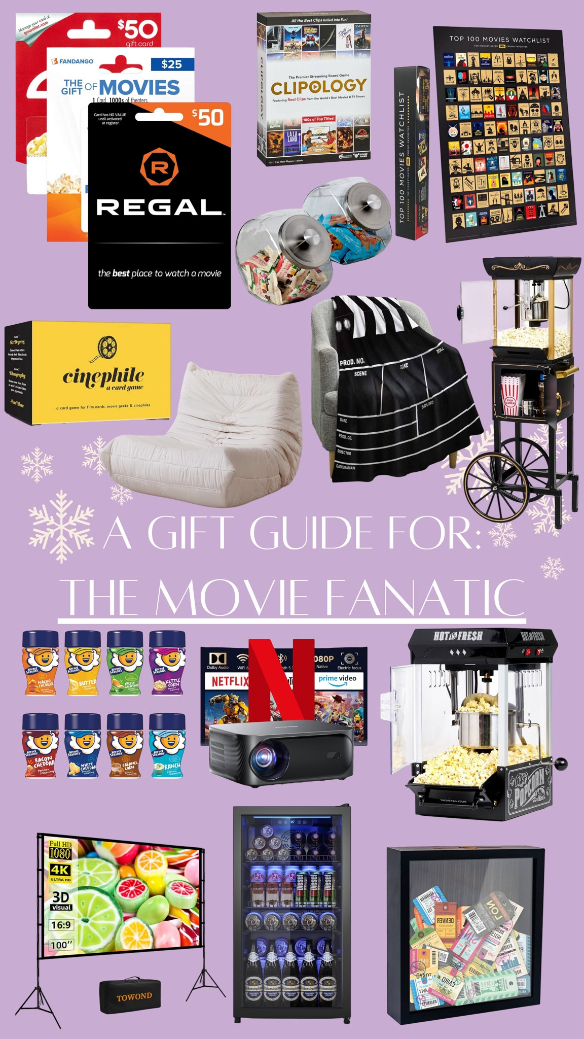 Lights, camera, AMAZON! These sweet ideas are perfect for the movie lover in your life! If the like a certain type of movie, check out the movie posters too!🎬

#LTKGiftGuide #LTKHoliday #LTKHome