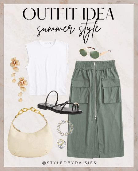 The perfect elevated casual summer outfit idea!

#summerstyle

Summer style. Summer outfit idea. Elevated casual outfit for summer. Abercrombie new arrivals. Summer cargo skirt. How to style a cargo skirt for summer. Trendy summer style. White tuckable tank for summer. Black strappy sandals. Chic shoulder bag for summer. Designer inspired sunglasses. Gold flower earrings. David Yurman inspired bracelet. David yurman inspired ring. Chic summer style  

#LTKFindsUnder100 #LTKStyleTip 

Follow my shop @styledbydaisies on the @shop.LTK app to shop this post and get my exclusive app-only content!

#liketkit #LTKSeasonal
@shop.ltk
https://liketk.it/4HhVx
