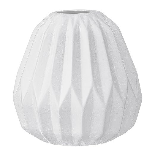 Bloomingville Small White Fluted Ceramic Vase | Amazon (US)