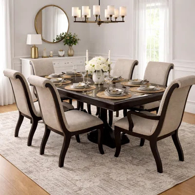 Dows Extendable Double Pedestal Dining Set | Wayfair North America