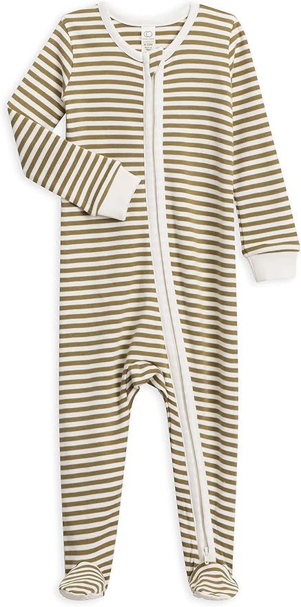 Colored Organics Baby Organic Cotton Peyton Zip Up Footed Sleeper | Amazon (US)