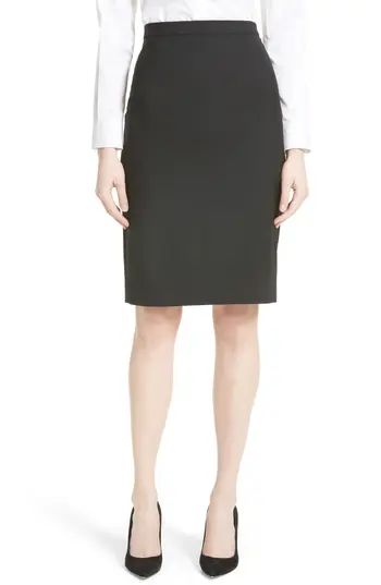 Women's Theory Hemdall B Good Wool Suit Skirt, Size 00 - Black | Nordstrom