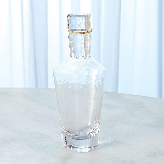 Global Views ~ Hammered Decanter-Clear W/Gold Rim Home Décor, Multi | Amazon (US)