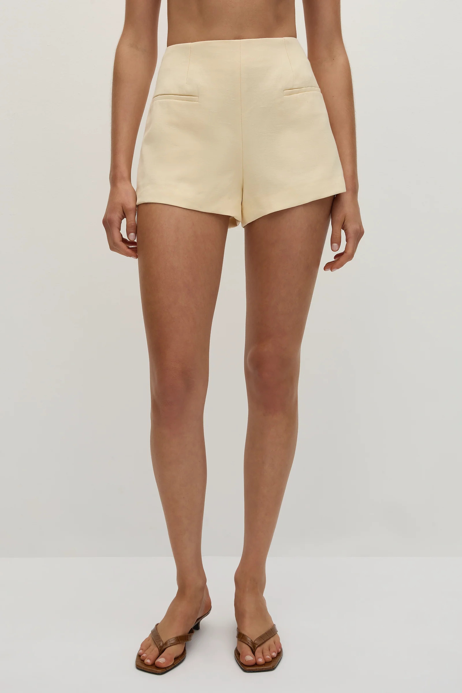 Florine Mini Shorts Butter | Faithfull (AU)