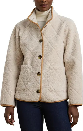 Lauren Ralph Lauren Quilted Faux Shearling Jacket | Nordstrom | Nordstrom