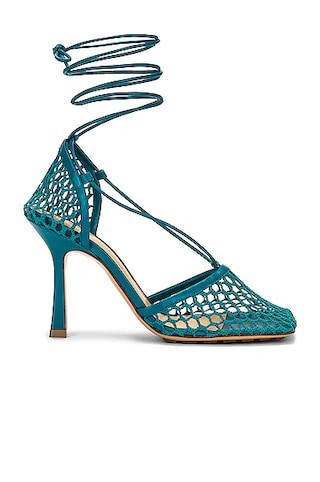 Bottega Veneta Stretch Sandals in Blue | FWRD 