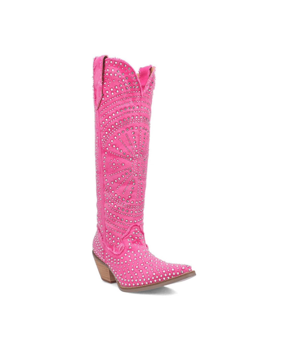 Dingo Women's Honkytonk Honey Denim Boots - Pink | Macy's