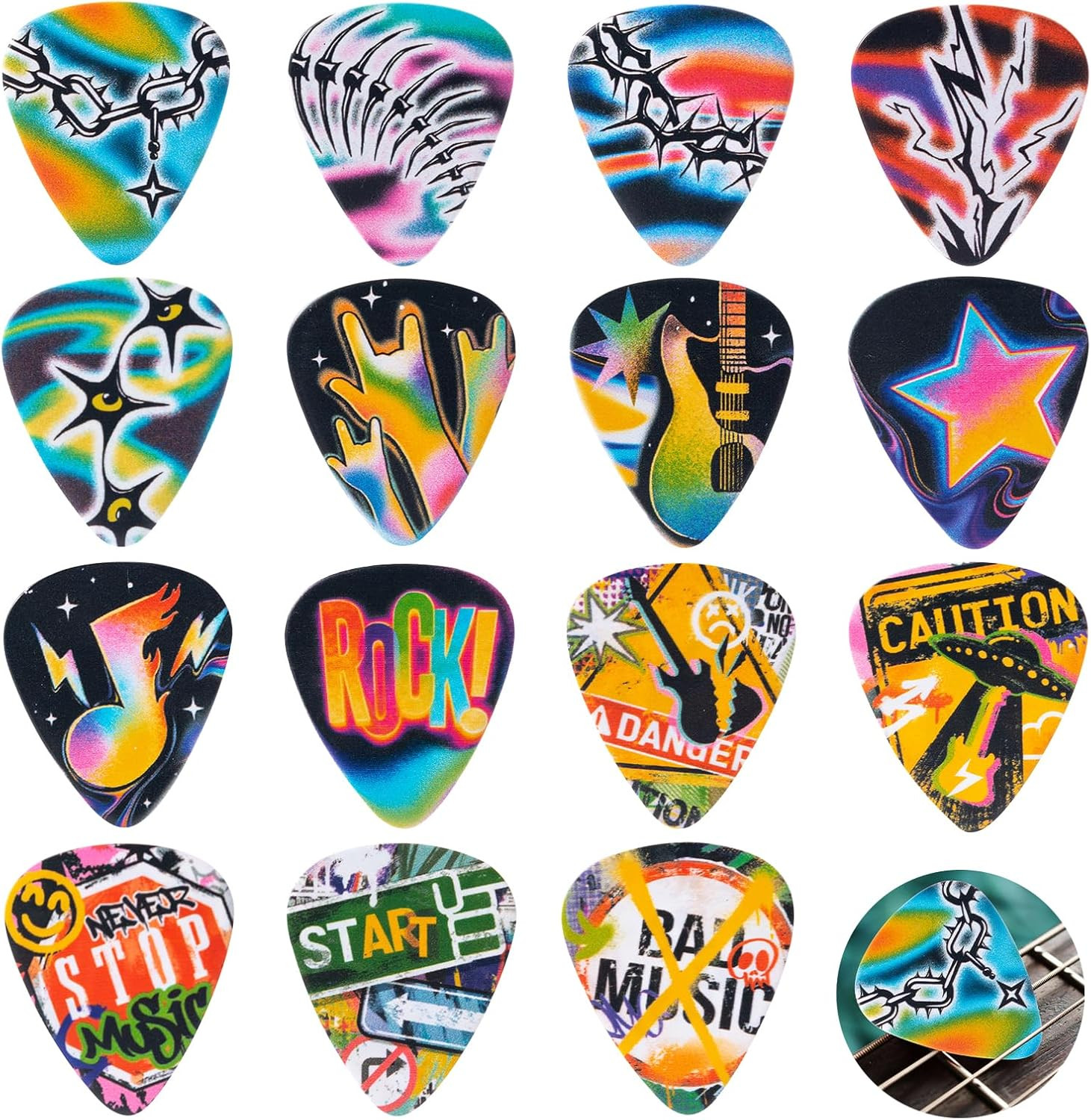 Cobahom 45pcs Guitar Picks Premium Celluloid Guitar Pick with Velvet Bag | Amazon (US)