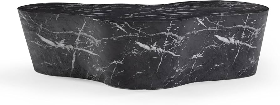 Tov Furniture Slab Black Marble Concrete Indoor/Outdoor Coffee Table | Amazon (US)