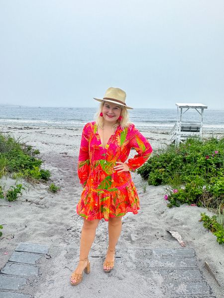 Summer to fall. 

How I styled this summer Farm Rio Dress with cork sandals and a straw hat. 

#LTKSeasonal #LTKshoecrush #LTKFind