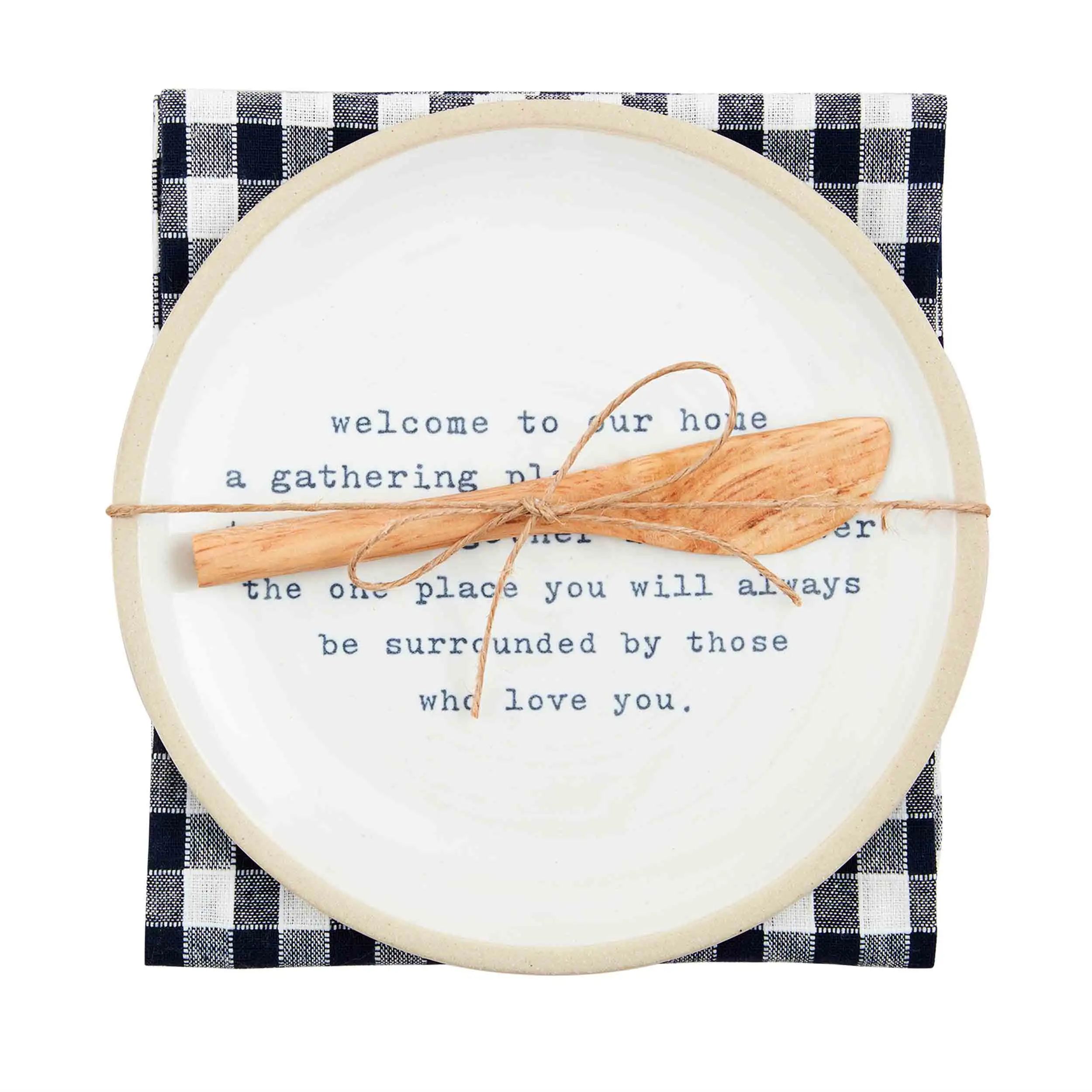 Welcome Appetizer Plate Set | Mud Pie (US)
