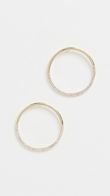 Half Crystal Circle Earring | Shopbop