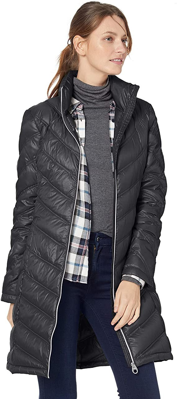 Calvin Klein Women's Chevron Quilted Packable Down Jacket (Standard and Plus) | Amazon (US)