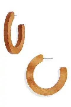 Chunky Wood Hoop Earrings | Nordstrom