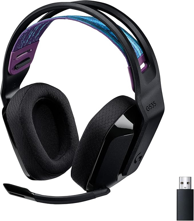Logitech G535 Lightspeed Wireless Gaming Headset - Lightweight on-ear headphones, flip to mute mi... | Amazon (US)