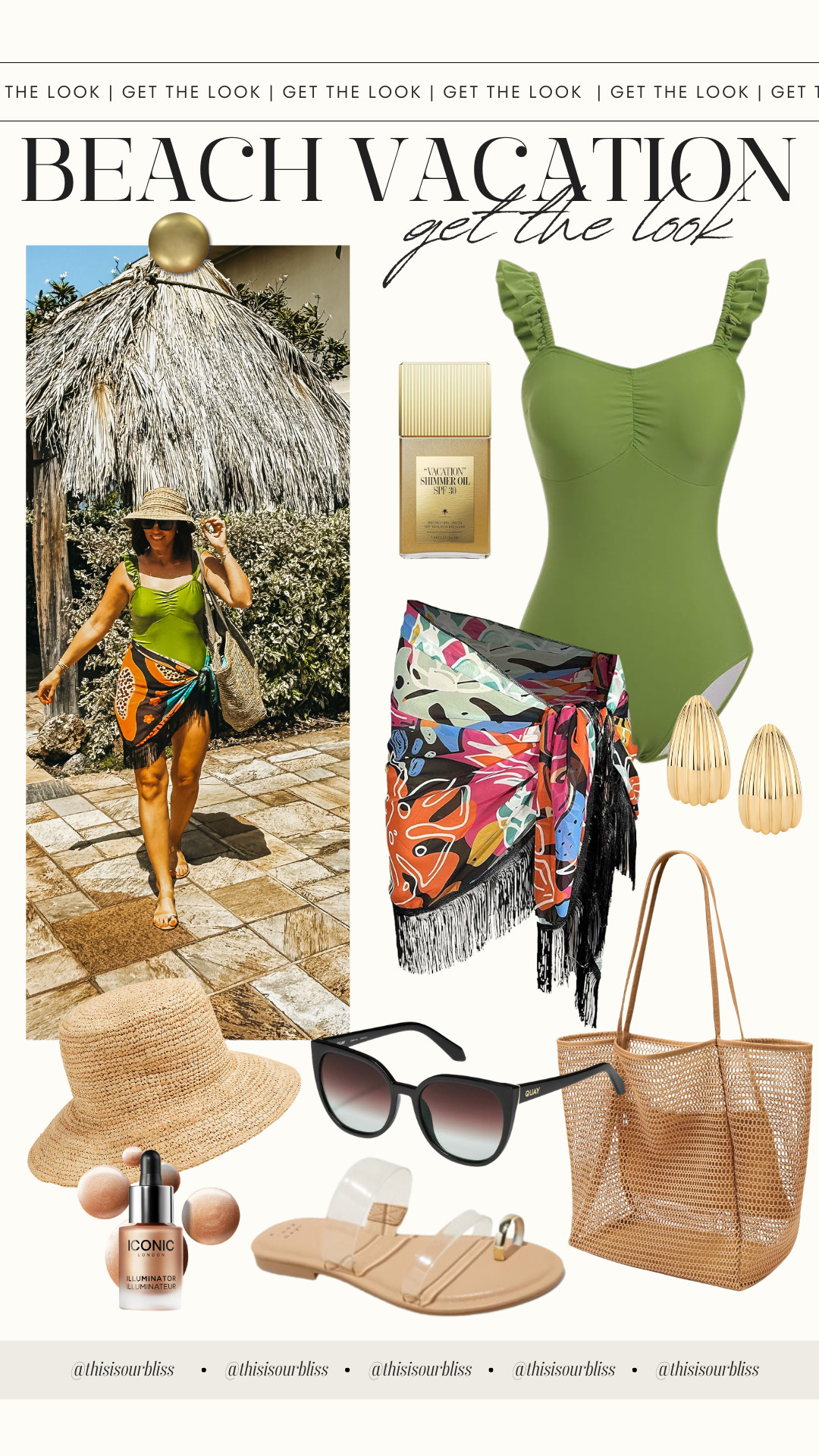 Maui beach day outfit 🌴  This green one-piece swimsuit paired with a colorful sarong is the perfect combo of comfortable and chic. An easy swim look you can throw on for the pool, beach, or vacation days in the sun. 

Packing for Maui, vacation outfit, resort wear, spring break outfit, poolside look, chic swimwear, beach vacation style 

 #LTKootd #LTKSwim #LTKTravel