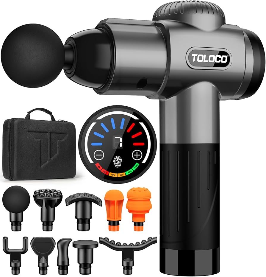 TOLOCO Massage Gun, Muscle Massage Gun Deep Tissue for Athletes, Portable Percussion Massager with 1 | Amazon (US)