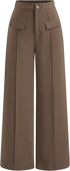 CIDER Womens Straight Leg Trousers High Waist Casual Stylish Pants | Amazon (US)