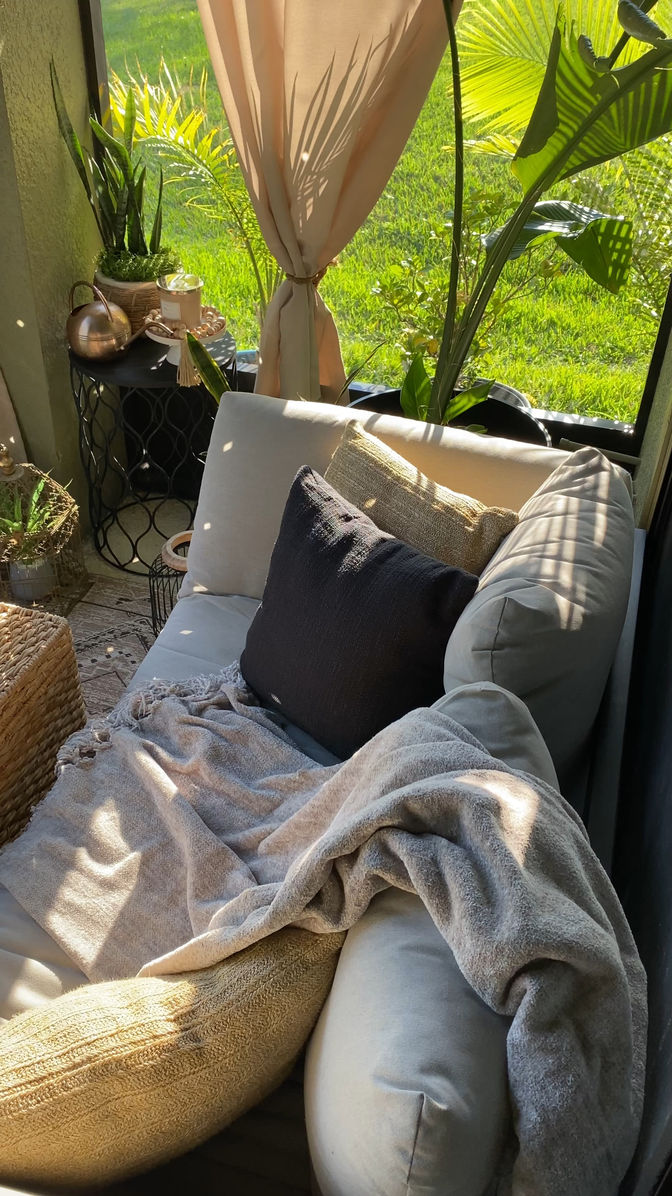 Refreshed my patio early this season and decided to switch it up. I went with a Boho theme this year and I love how it turned out! #patiodecor #patiofurniture #bohopatio #neutralpatiodecor

#LTKhome #LTKFind #LTKSeasonal