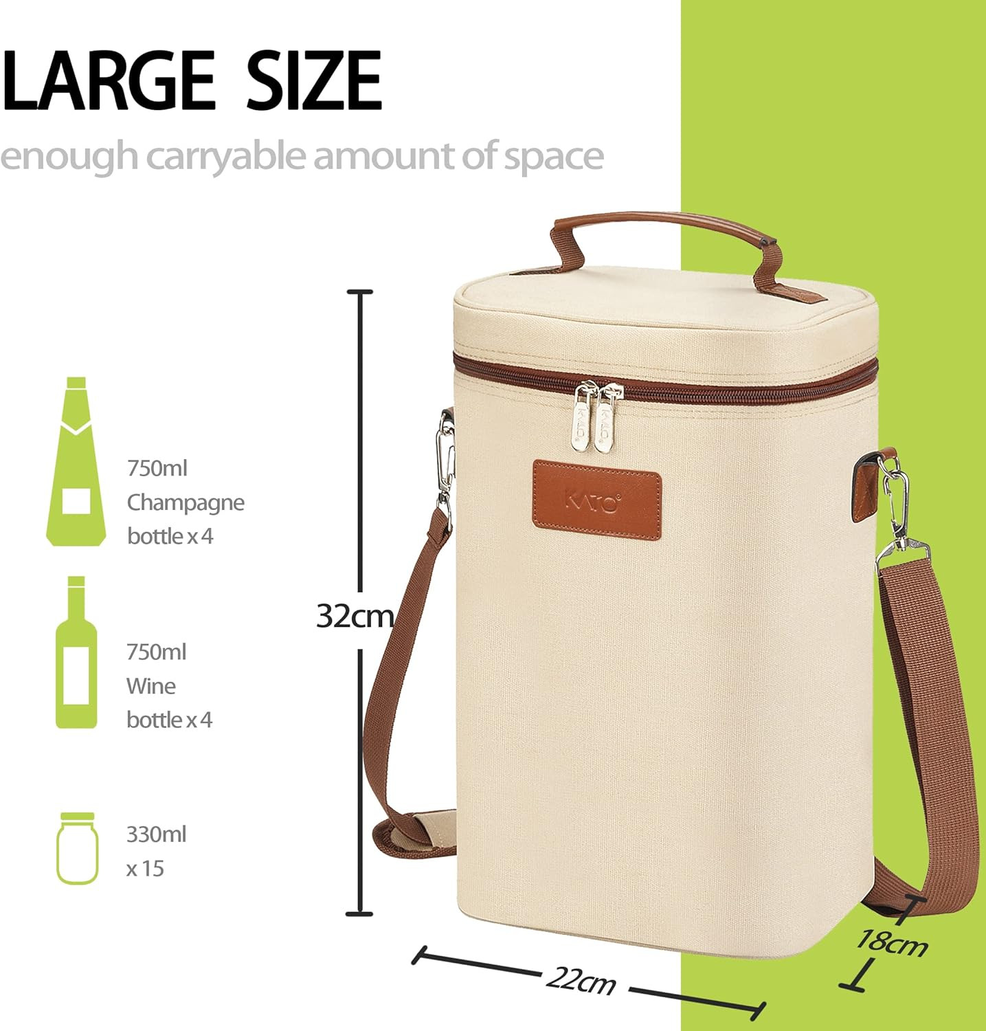 Tirrinia 4 Bottle Wine Gift carrier - Leakproof & Insulated Padded Portable Versatile Canvas Carr... | Amazon (US)