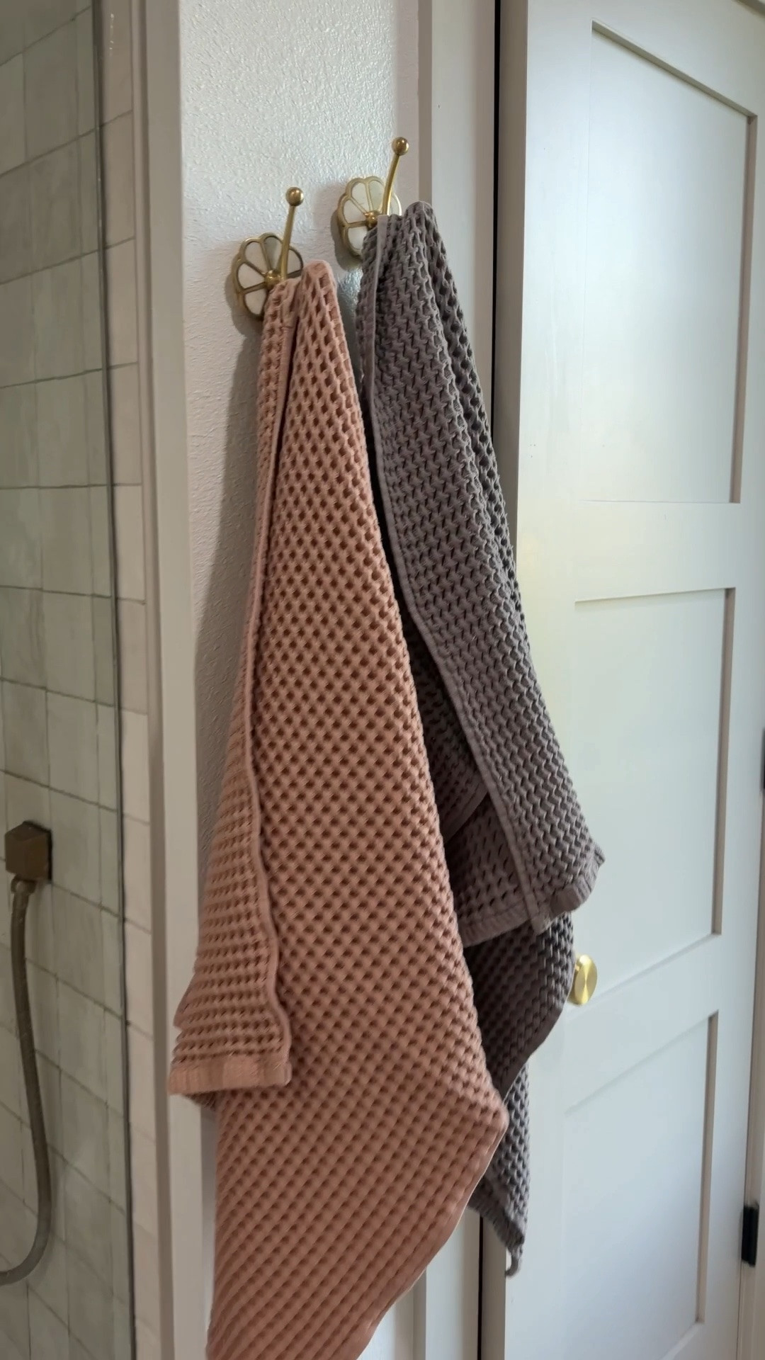Favorite waffle bath towels on sale now