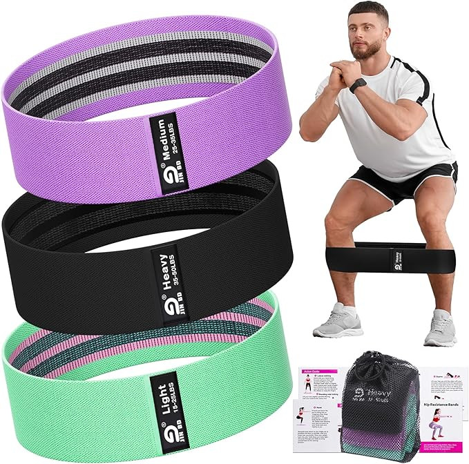 Fabric Resistance Bands, Hip and Leg Shaping Bands, Elastic Bands of Different Levels, Suitable f... | Amazon (US)