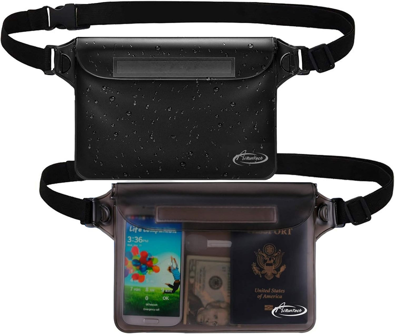 AiRunTech Waterproof Fanny Pack,Waterproof Pouch for Phone Passport Wallet Purse with Waist Strap... | Amazon (US)