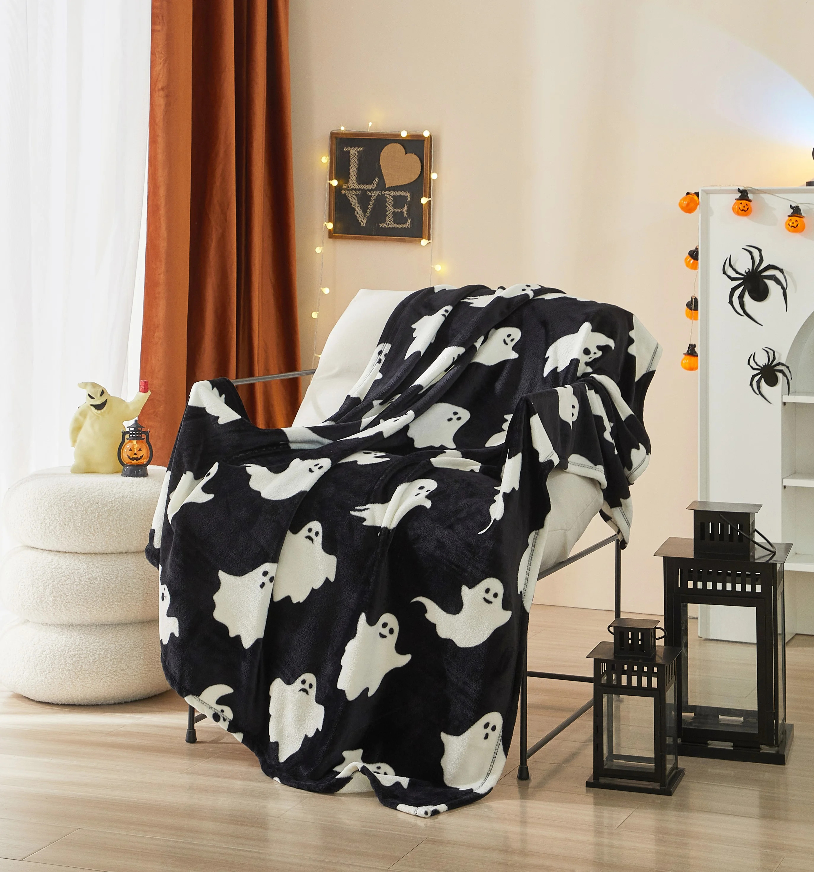 Ways to Celebrate Cozy Plush Ghost Throw Blanket 50" x 60" , All Ages | Walmart (US)