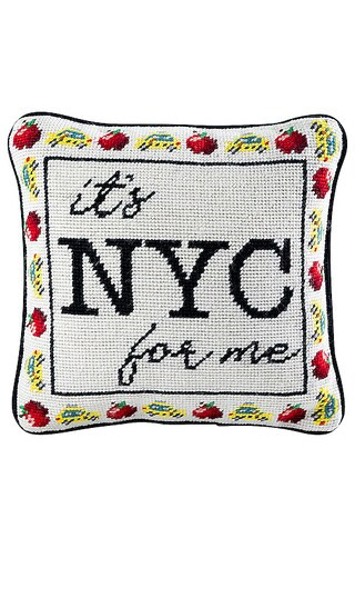 It's Nyc For Me Needlepoint Pillow | Revolve Clothing (Global)
