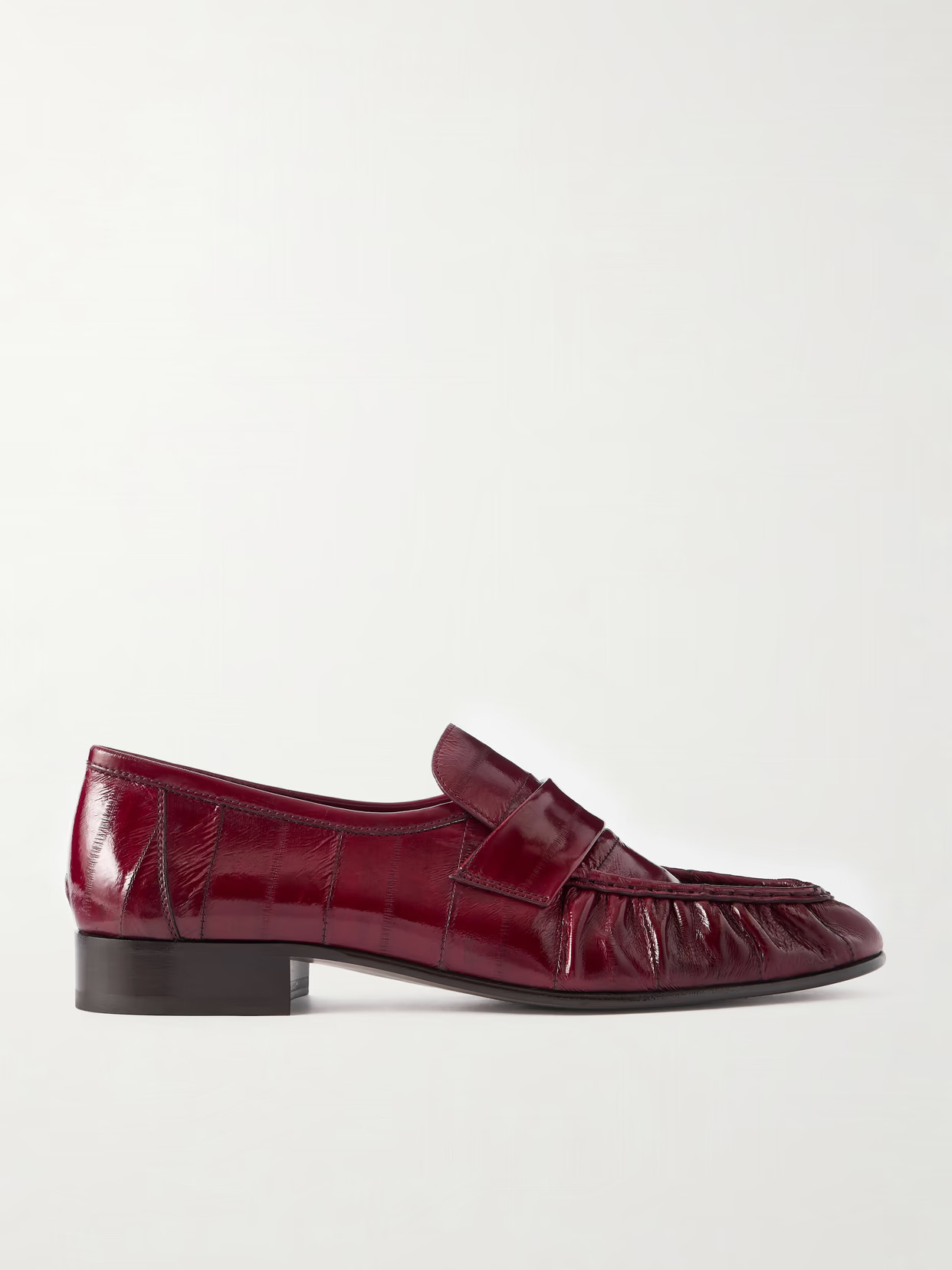 The Row - Eel Loafers - Burgundy | NET-A-PORTER (US)