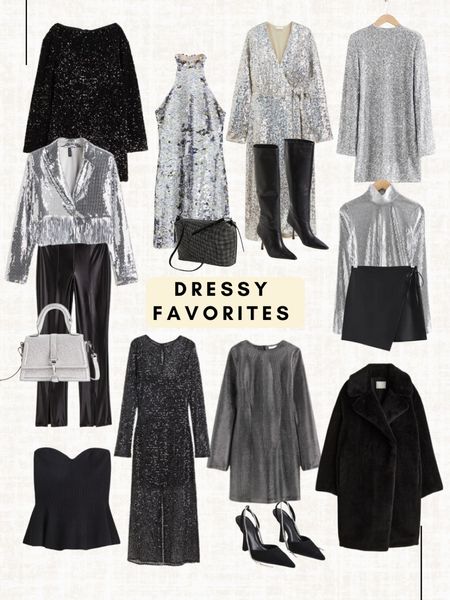 Dressy new arrivals and favorites. The sequinned blazer is already sold out in NL so grab it while you can. Also goes for the sheer jumpsuit. The coat is a great staple piece for going out, I wear one like that every year. Read the size guide/size reviews to pick the right size.

Leave a 🖤 if you want to see more dressy new arrivals and favorites 

#dressy #sequin dress #sequinned dress #top #sequin top #blazer #silver #black #newyears #new years eve #partywear #party dress #jumpsuit 

#LTKSeasonal #LTKstyletip #LTKHoliday