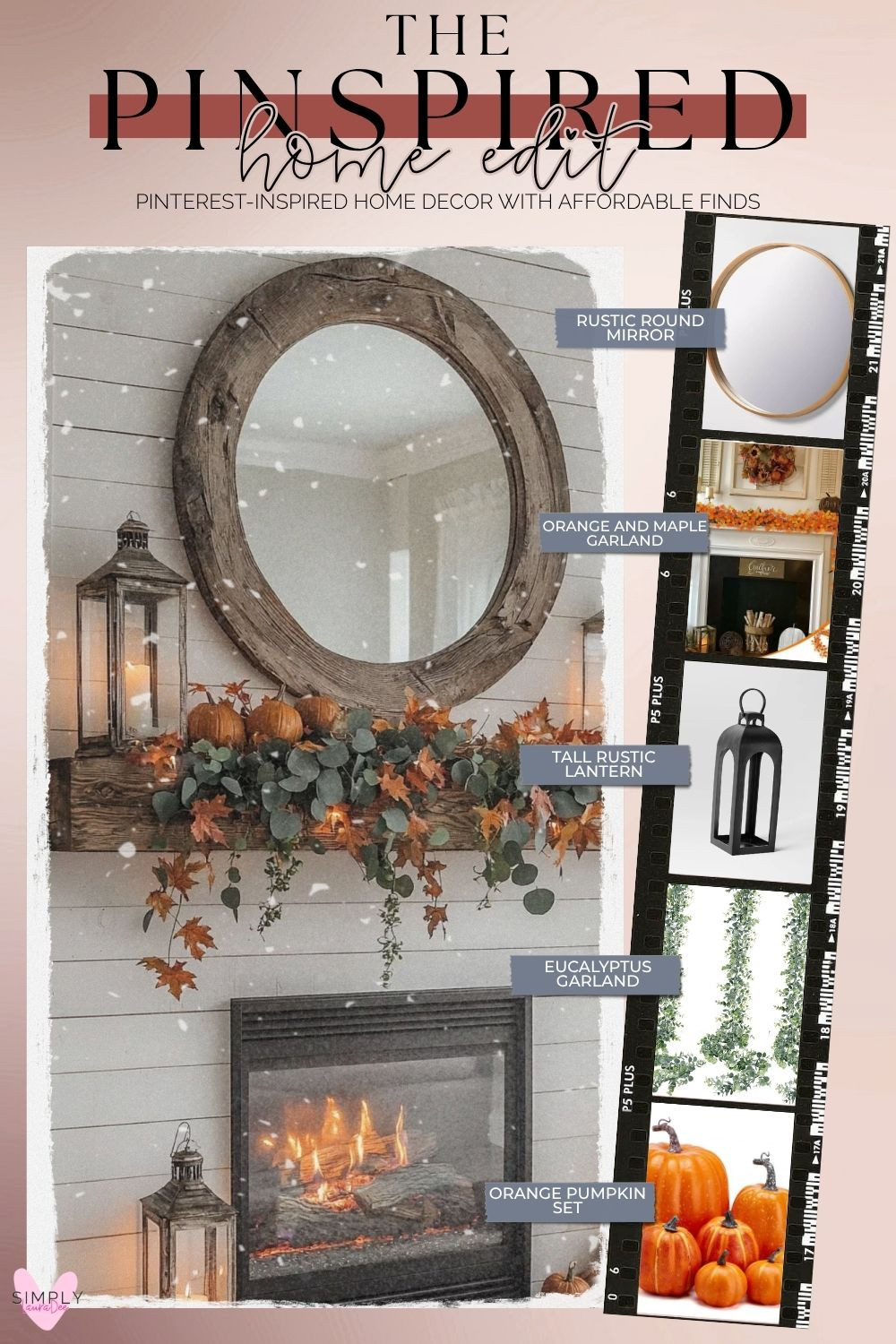 Cozy fall mantel decor with warm rustic layers 🍂 Recreate this Pinterest-inspired fireplace look with a round wood mirror, orange maple garland, eucalyptus greenery, tall black lanterns and classic pumpkins. An easy way to add warm autumn color and farmhouse charm to your living room.

#FallMantelDecor #FallHomeDecor #AutumnDecor #FarmhouseFall #RusticFallDecor #FireplaceDecor #PumpkinDecor #AmazonHome #AmazonFinds #PinterestInspired 

 #LTKSeasonal #LTKOver40 #LTKHome