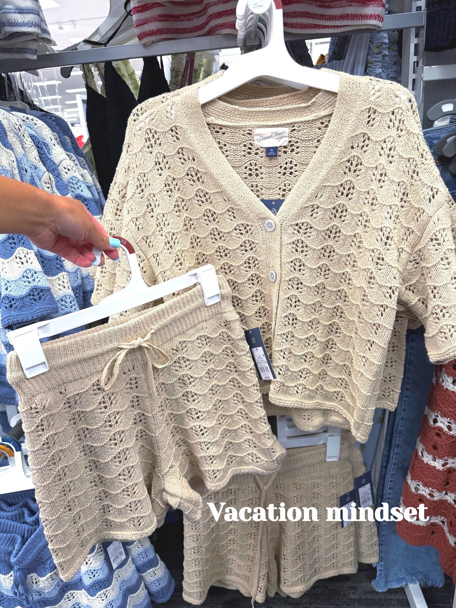 My vacation mindset is taking over! This nice sweater top and matching set is so comfy! You can wear casually or as a swim cover up! Target Summer Outfit Odeas Women's High-Rise Sweater Button Down & Pull On Shorts - Universal Thread™ Tan
@target #target #targetstyle #universalthread #sweaterset #summeroutfitideas

#LTKootd #LTKTravel #LTKmomlife