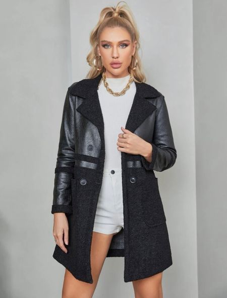 Faux leather and shearing coat

#LTKunder100 #LTKstyletip #LTKSeasonal