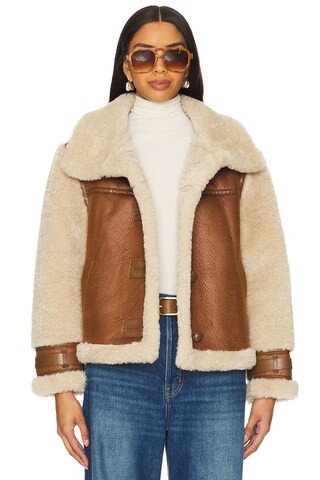 Serena Faux Fur Jacket in Tan | Revolve Clothing (Global)