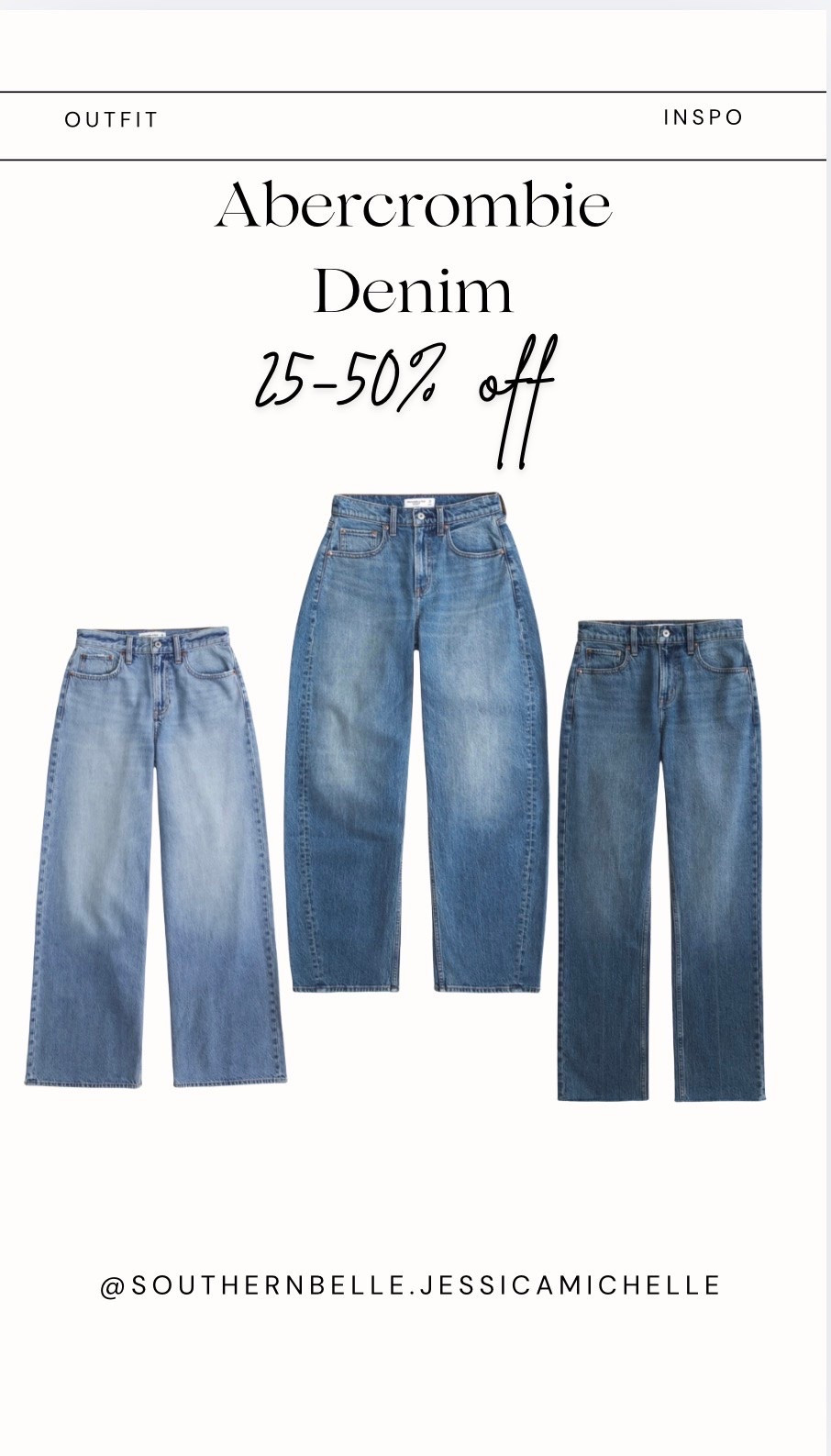 Don’t miss the @abercrombie denim and get an extra discount here on LTK!

#LTKSaleAlert