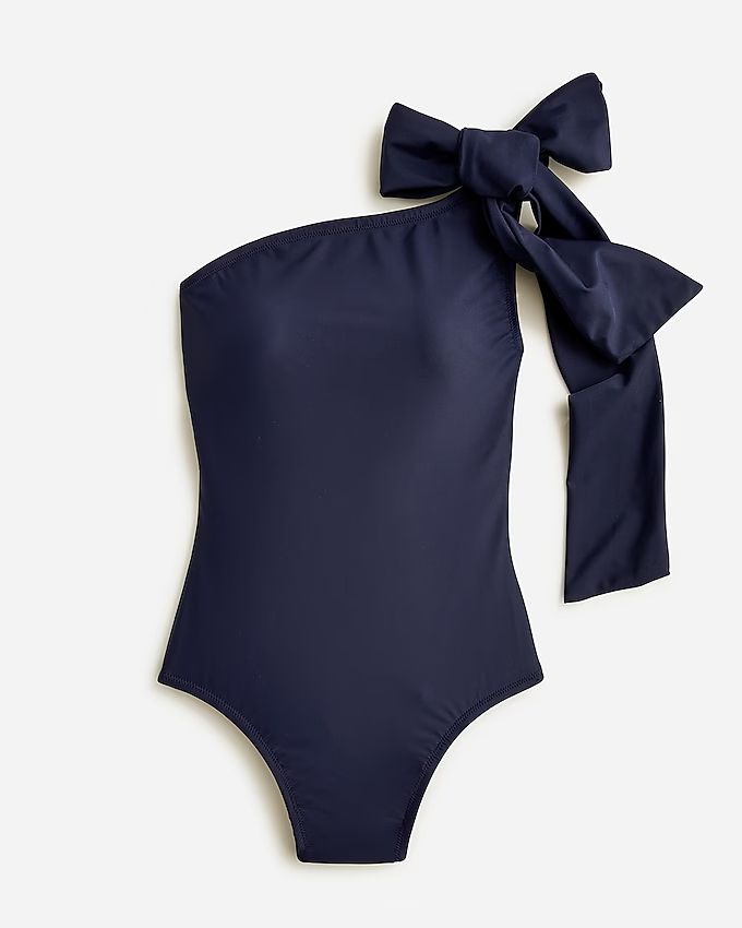 Bow one-shoulder one-piece | J.Crew US