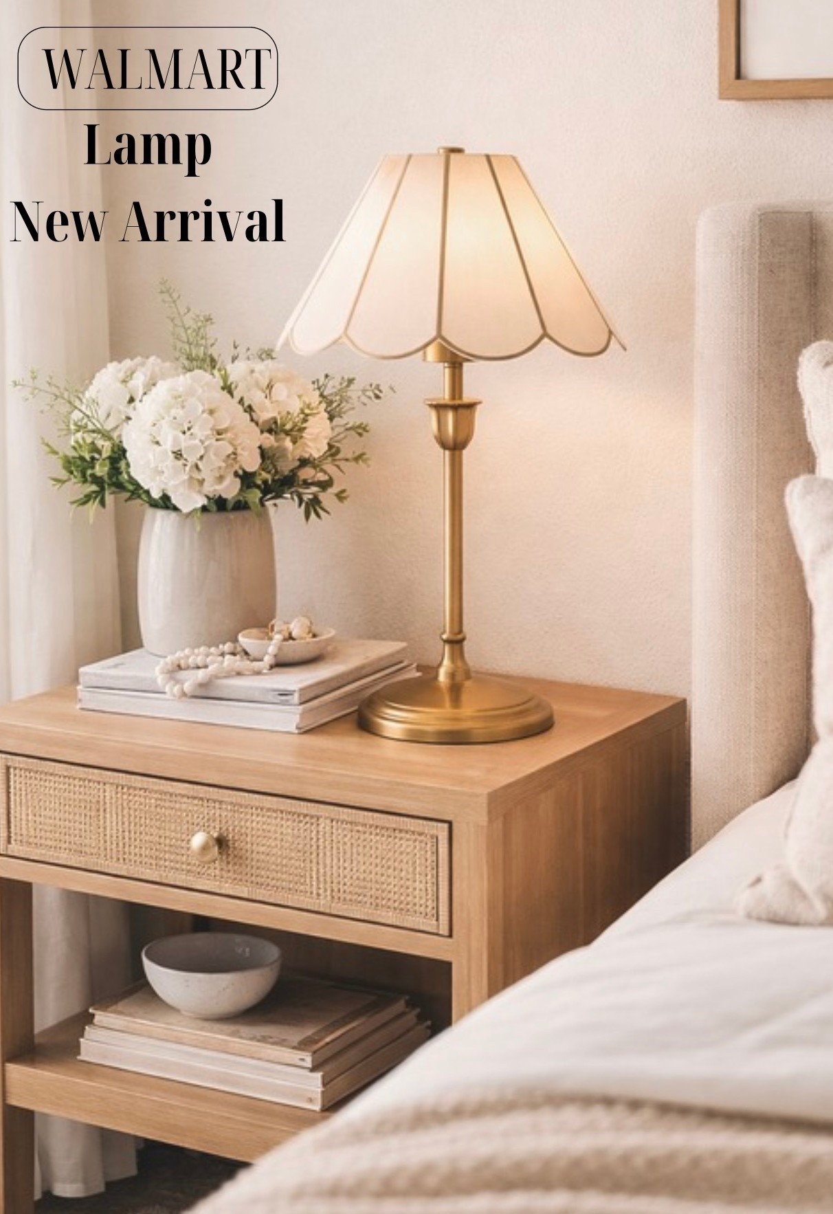 Nightstand styling lately 🤍 This scalloped shade table lamp from Walmart adds the prettiest warm glow and gives that vintage-inspired look without the high price tag. Perfect for cozy bedroom lighting or a styled nightstand moment. ✨

#LTKHome #LTKFinds #WalmartHome #BedroomDecor #NightstandStyling #ModernOrganic #NeutralHome #HomeDecorFinds #CozyHome

#LTKSaleAlert #LTKSeasonal #LTKHome