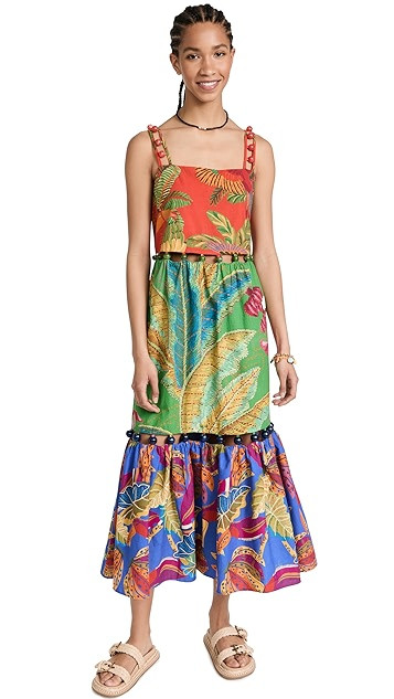 Mixed Prints Beaded Dress | Shopbop