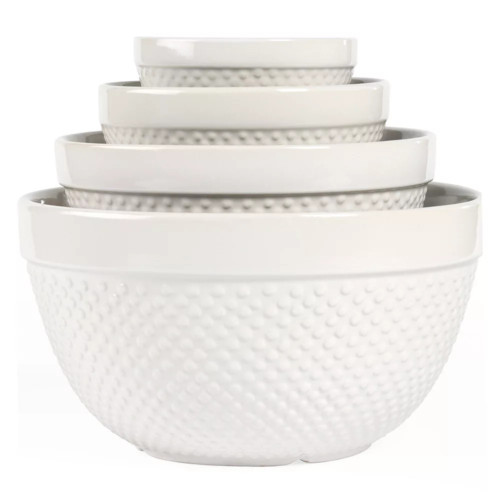 Tabletops Gallery Hobnail 4-pc. Mixing Bowl Set | Kohl's