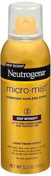 Neutrogena Micro-Mist Airbrush Sunless Tan Spray, Deep - 5.3 oz, Pack of 2 | Amazon (US)