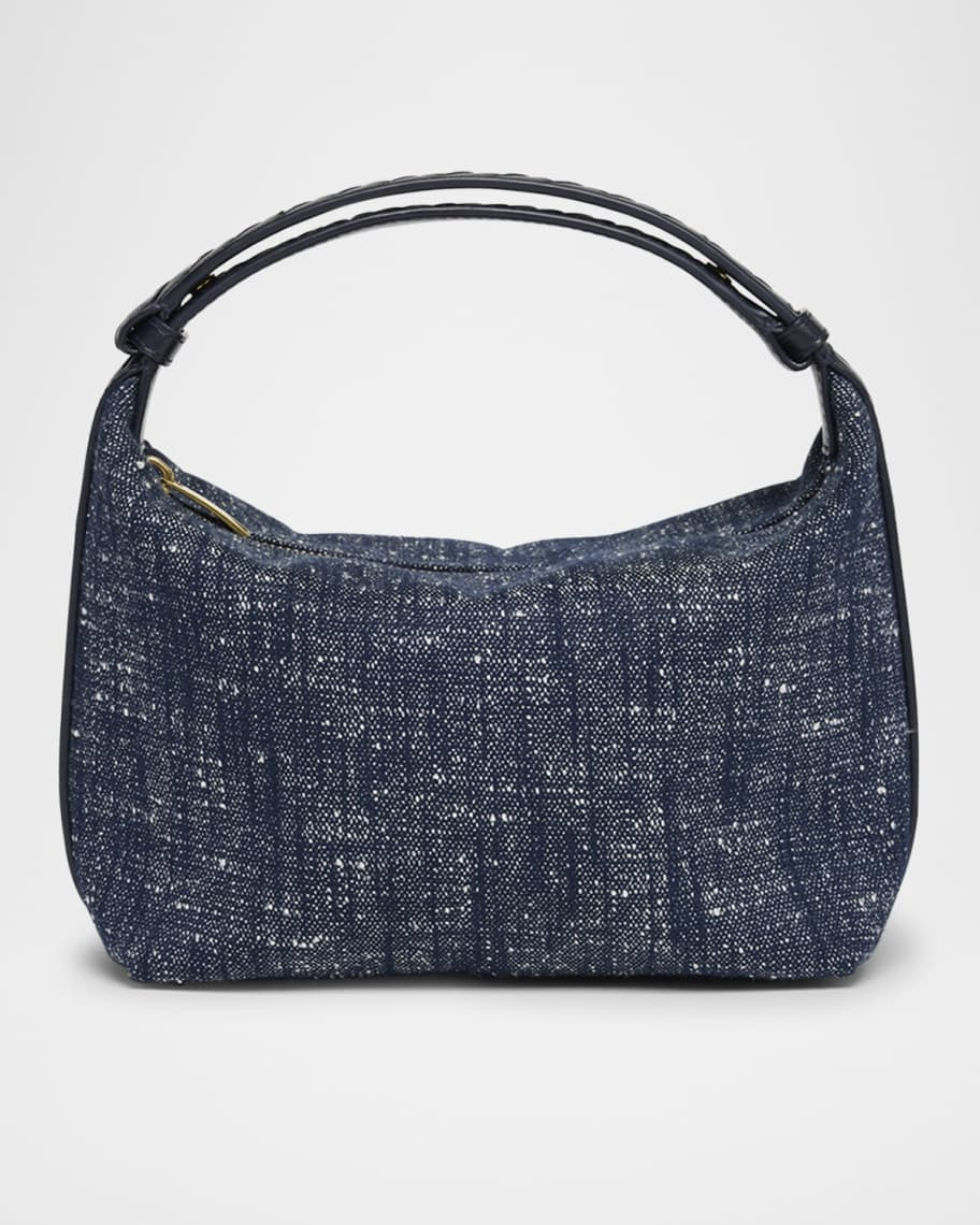 Mini Wallace Denim Boucle Shoulder Bag | Neiman Marcus