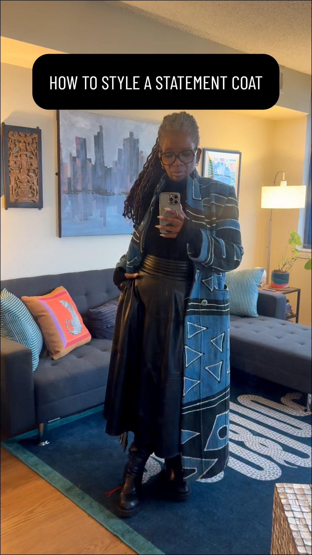So, the coat gets people’s attention, but the faux leather skirt keeps it. It’s a classic that I’ve had for a bit, but I’ve linked some fab dupes that are great deals.

#LTKOver40 #LTKTall #LTKootd